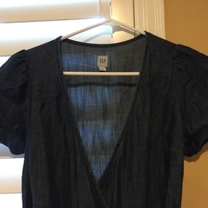Gap denim wrap dress